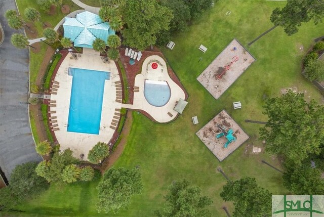 birds eye view of property