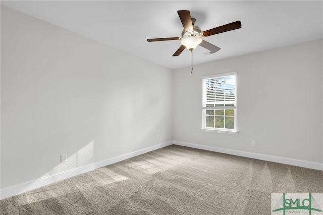 446 Governor Treutlen Cir Unit 22, Pooler, GA 31322 - unfurnished room with baseboards, carpet, and ceiling fan