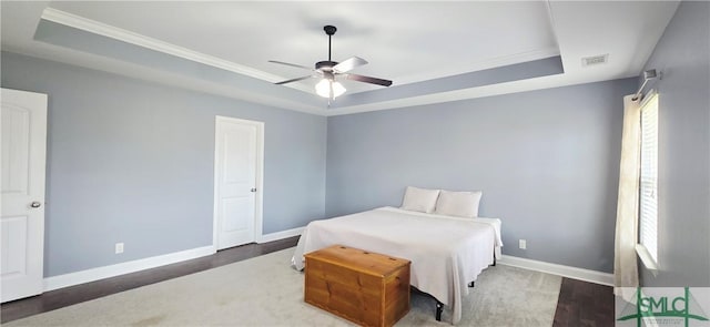 14 Canterbury Rd NE, Ludowici, GA 31316 - bedroom with a raised ceiling, ornamental molding, and ceiling fan