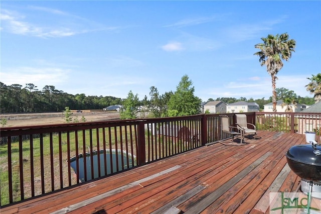 view of wooden terrace