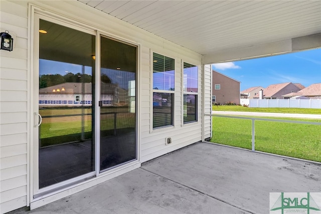98 Westbourne Way, Savannah, GA 31407 - unfurnished sunroom with a residential view