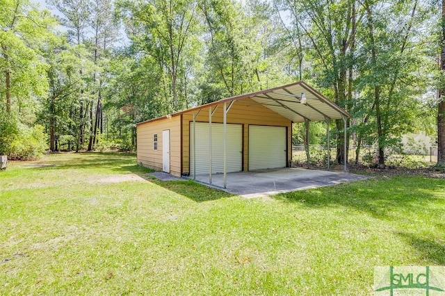 garage with a garage