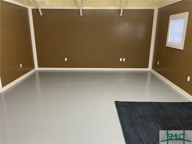 view of spare room