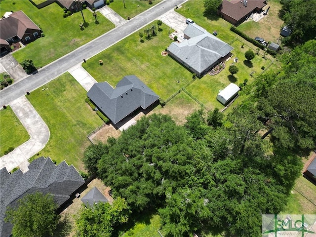 bird's eye view with a residential view
