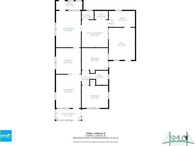 819 W 51st St, Savannah, GA 31405 - home floor plan