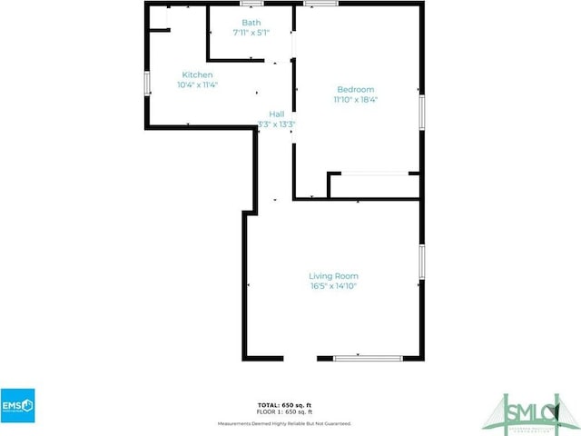819 W 51st St, Savannah, GA 31405 - floor plan / room layout