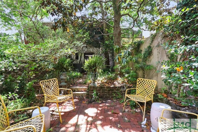 view of patio with fence
