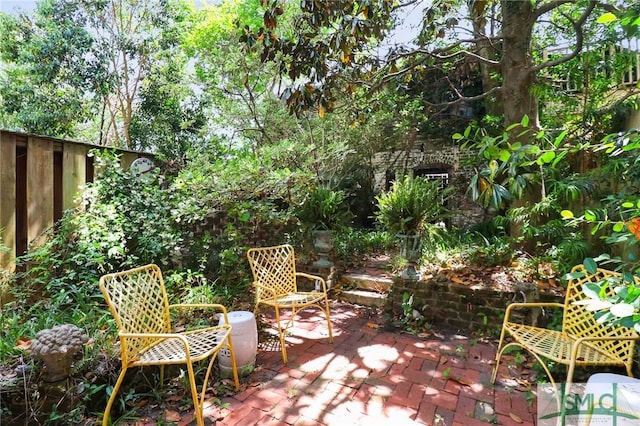 view of patio with fence