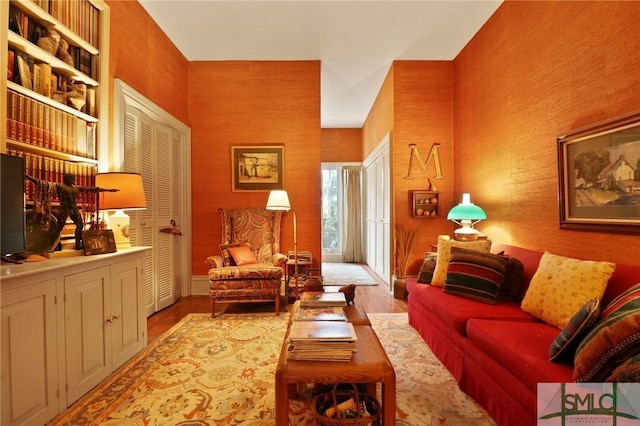 living room featuring wood finished floors