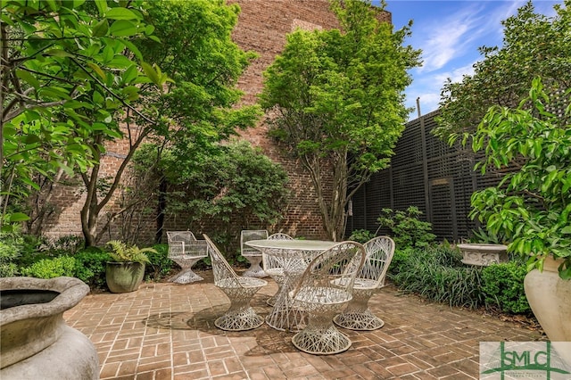 view of patio / terrace with outdoor dining area