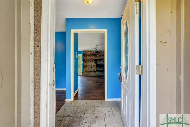 hallway with baseboards