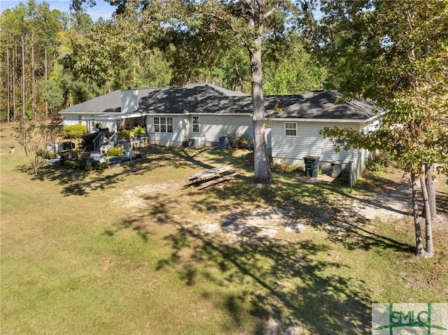 671 M P Martin Rd, Brooklet, GA 30415 - back of property with a yard