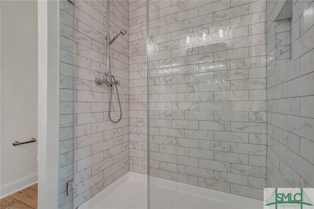LOT10 Waters Cir, Pembroke, GA 31321 - full bath with baseboards, a shower stall, and wood finished floors