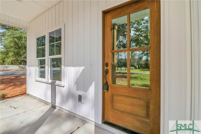 view of doorway to property