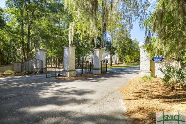 view of street with a gate