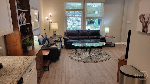 856 E 35th St, Savannah, GA 31401 - living room with light wood-style floors and baseboards