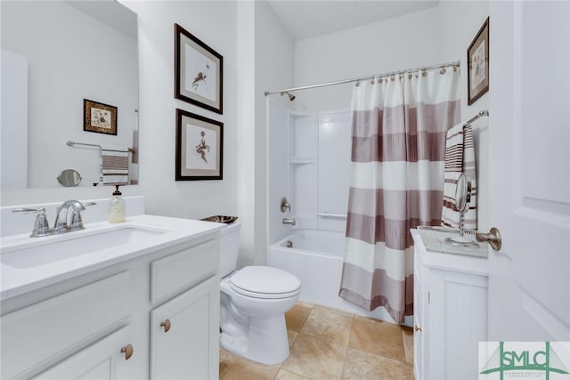 20 Baraco Dr, Savannah, GA 31419 - bathroom with toilet, vanity, and shower / bathtub combination with curtain