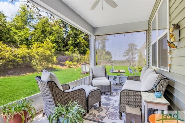 20 Baraco Dr, Savannah, GA 31419 - view of patio / terrace featuring an outdoor hangout area and ceiling fan