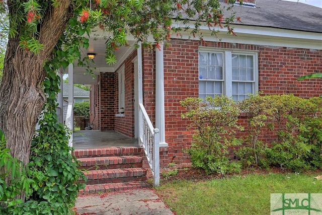 1020 Maupas Ave, Savannah, GA 31401 - doorway to property with brick siding