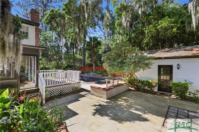view of patio / terrace with a deck