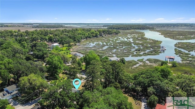 aerial view of a large body of water