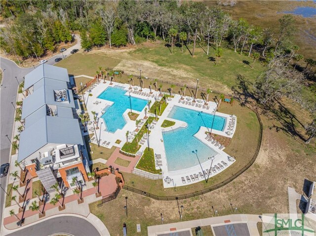 195 Wildlife View Ct N, Richmond Hill, GA 31324 - aerial view of a pool area
