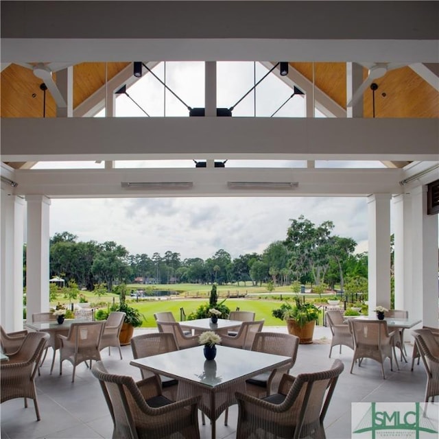 11 Fat Friars Retreat Retreat, Savannah, GA 31411 - view of patio featuring outdoor dining space, a gazebo, and ceiling fan
