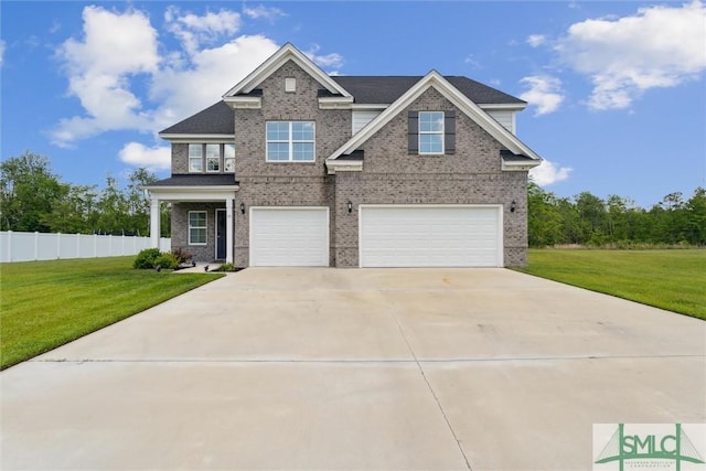 89 Evan Wade Ct NE, Ludowici, GA 31316 - view of front facade featuring brick siding, concrete driveway, and a garage