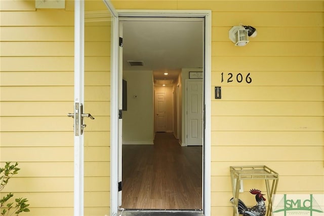 view of doorway to property