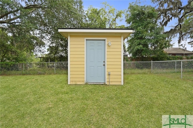 view of shed