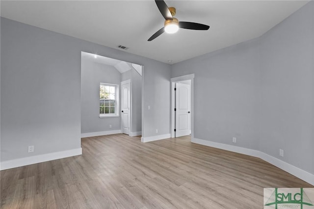 3205 Burroughs St, Savannah, GA 31405 - unfurnished room featuring ceiling fan, light wood-style flooring, and baseboards