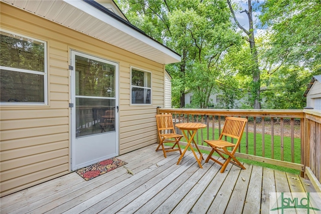 239 Chatham Ave, Pooler, GA 31322 - deck with a yard