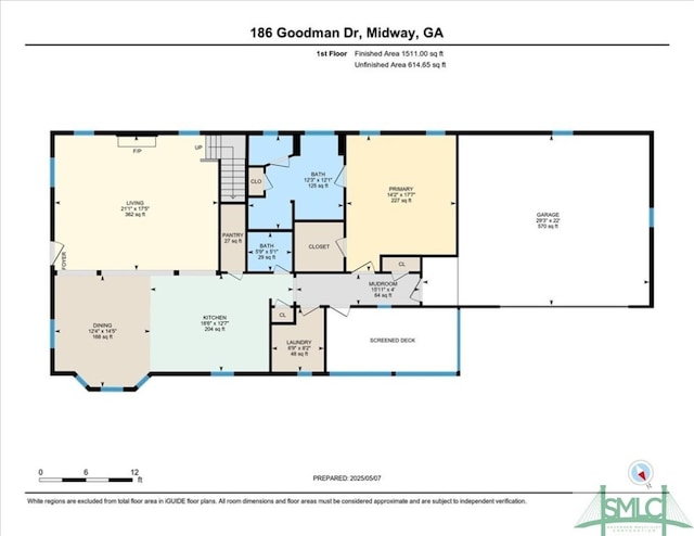 186 Goodman Dr, Midway, GA 31320 - floor plan / room layout