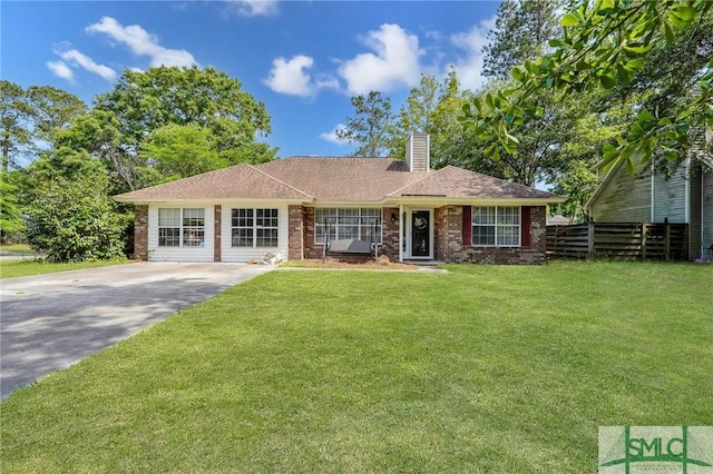 11 Pelican Ct, Richmond Hill, GA 31324 - ranch-style home featuring a chimney and concrete driveway