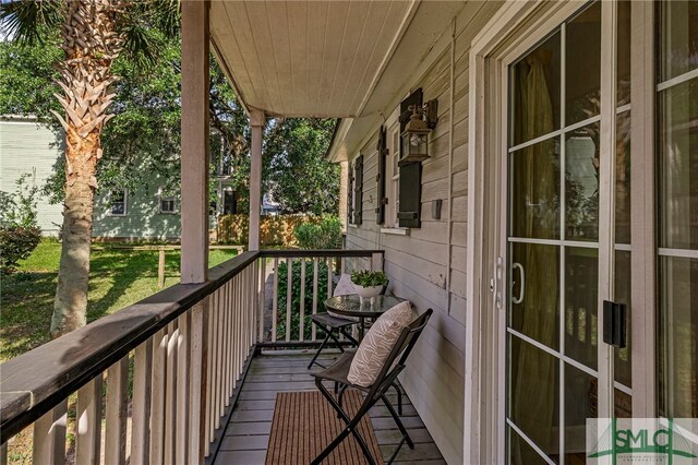 balcony with covered porch
