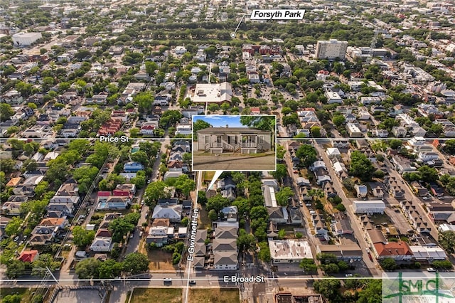 aerial perspective of suburban area
