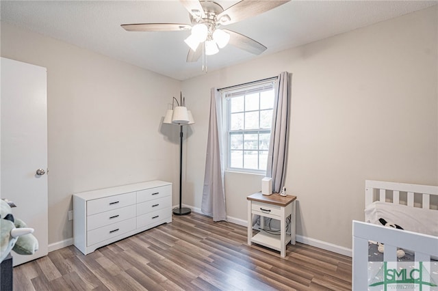 938 Greenbriar Trl, Hinesville, GA 31313 - bedroom featuring light wood finished floors, baseboards, and ceiling fan