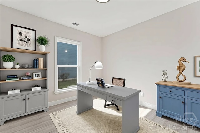 152 Harvest Hl, Pooler, GA 31322 - office with light wood-style flooring and baseboards