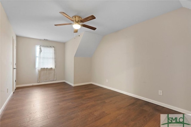 133 Berwick Lakes Blvd, Pooler, GA 31322 - bonus room featuring lofted ceiling, a ceiling fan, wood finished floors, and baseboards