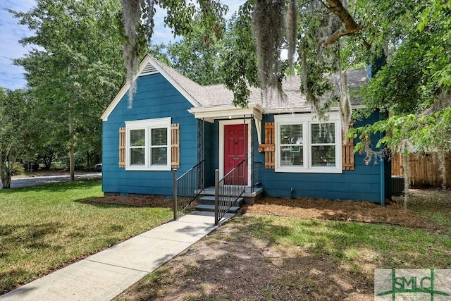417 E 61st St, Savannah, GA 31405 - bungalow-style home with a shingled roof, central AC, and crawl space