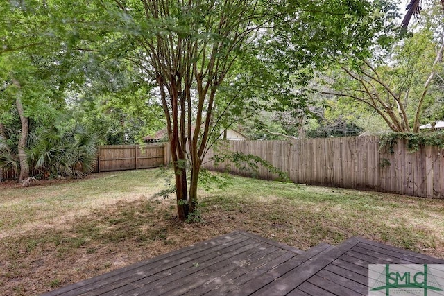 417 E 61st St, Savannah, GA 31405 - view of yard with a wooden deck