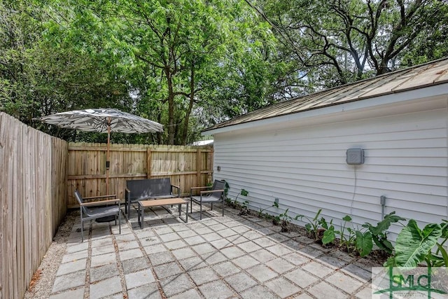 417 E 61st St, Savannah, GA 31405 - view of patio / terrace with fence