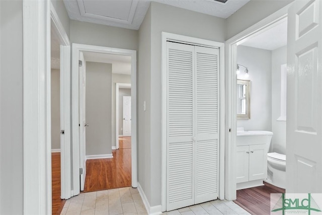 1507 Cloverdale Dr, Savannah, GA 31415 - hall with light wood-style flooring