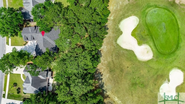bird's eye view of a local golf course