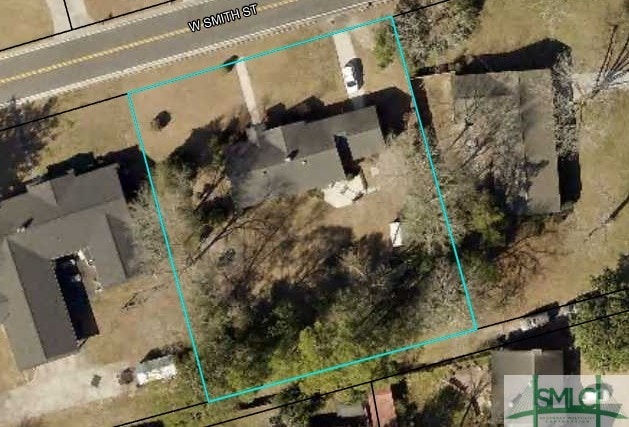 map of property location with property boundaries highlighted