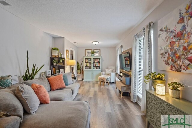 living room featuring light wood finished floors