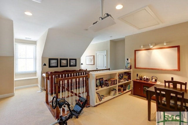 18 Enclave Cir, Savannah, GA 31419 - additional living space featuring carpet, baseboards, lofted ceiling, and recessed lighting