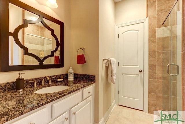 18 Enclave Cir, Savannah, GA 31419 - full bathroom featuring vanity, a stall shower, and tile patterned floors