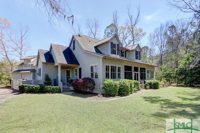18 Enclave Cir, Savannah, GA 31419 - rear view of property featuring a yard and covered porch