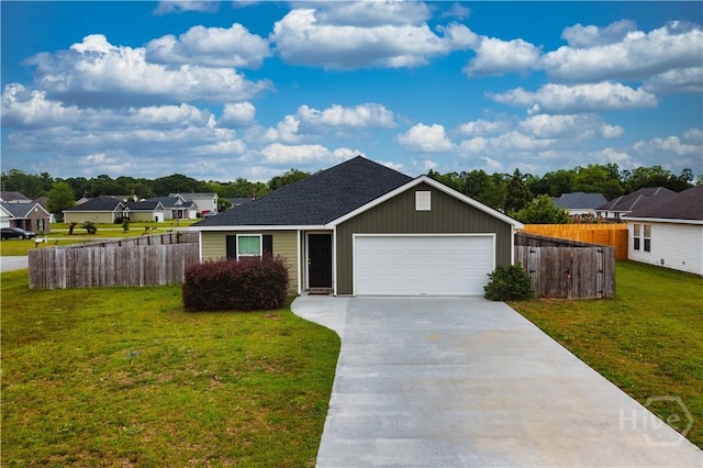 111 Auburn Cir, Glennville, GA 30427 - single story home with a garage, driveway, a residential view, and a shingled roof
